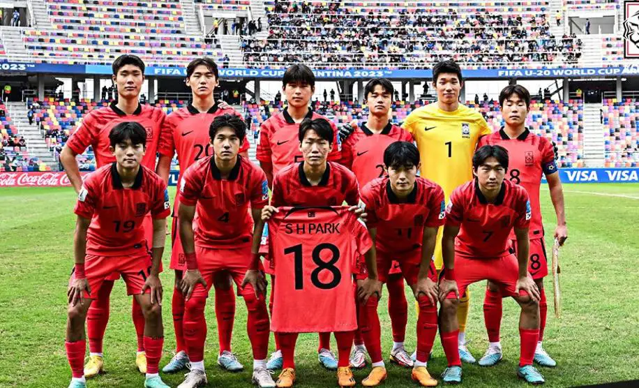 2023 U-20 W/Cup: South Korea FA Celebrates Victory Against Flying Eagles
