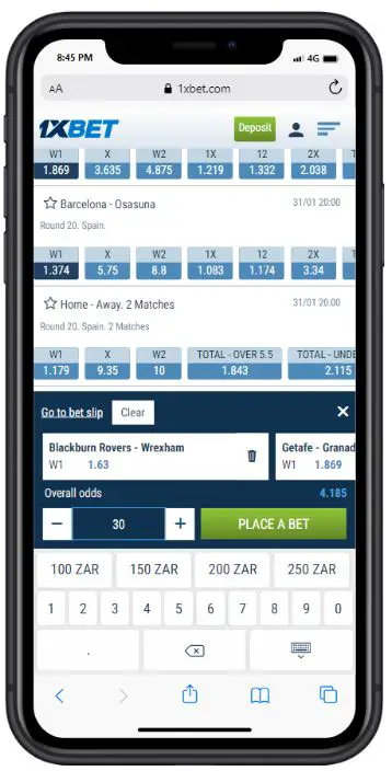 how to bet on 1xbet app