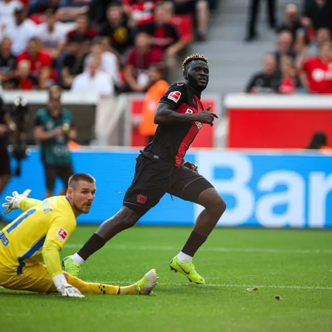 Bundesliga: Boniface Grabs Brace In Leverkusen Big Win Against Darmstadt