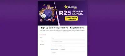 Hollywoodbets R25 registration bonus