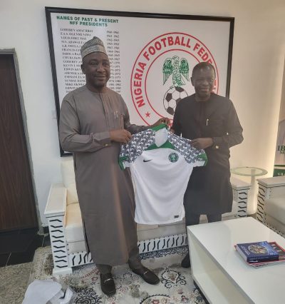 nff-president-ibrahim-gusau-cote-d-ivoire-ambassador-to-nigeria-his-excellency- kalilou-traore-afcon-2023-super-eagles-elephants
