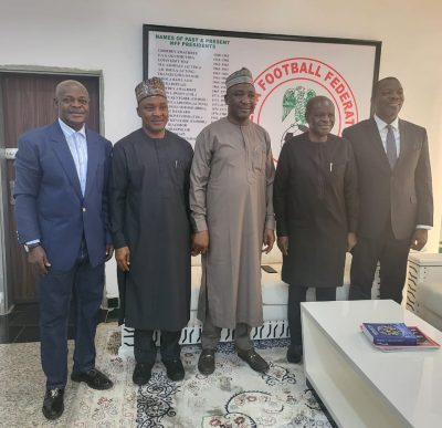 nff-president-ibrahim-gusau-cote-d-ivoire-ambassador-to-nigeria-his-excellency- kalilou-traore-afcon-2023-super-eagles-elephants