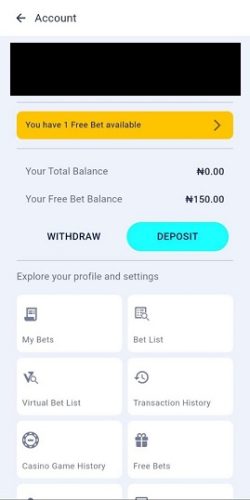 How to withdraw from betking using the mobile app