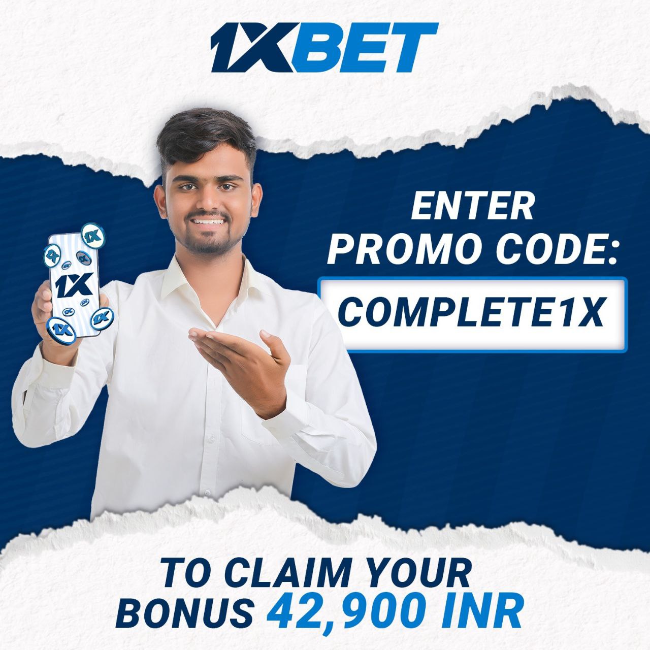 1xBet 120% Welcome Bonus India: 33,000 INR  in Free Bets