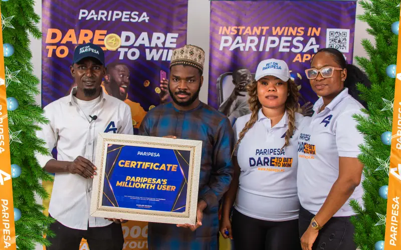 PariPesa’s Millionth User: Owolabi Asraf Bolaji Takes Home 1,000,000 Naira Reward!