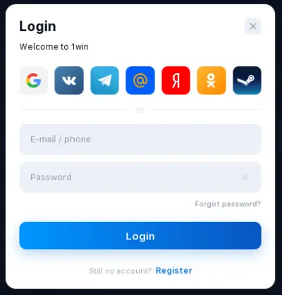 How to login 1win account