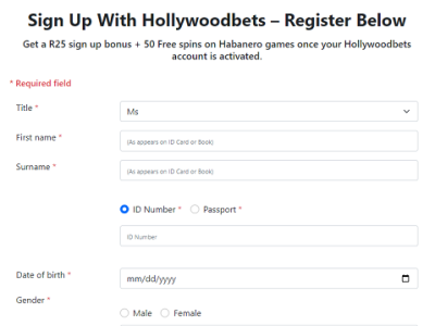 hollywoodbets data free registration