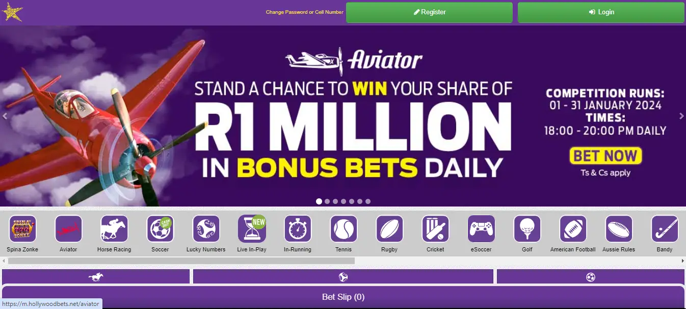 Hollywoodbets Aviator: How to Register, Play for Free and Win