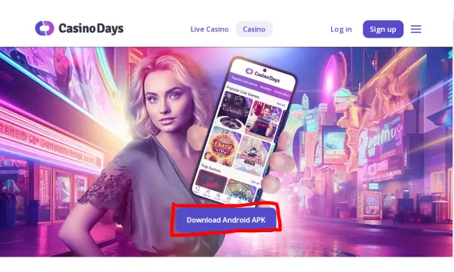 How to download casino days app for android