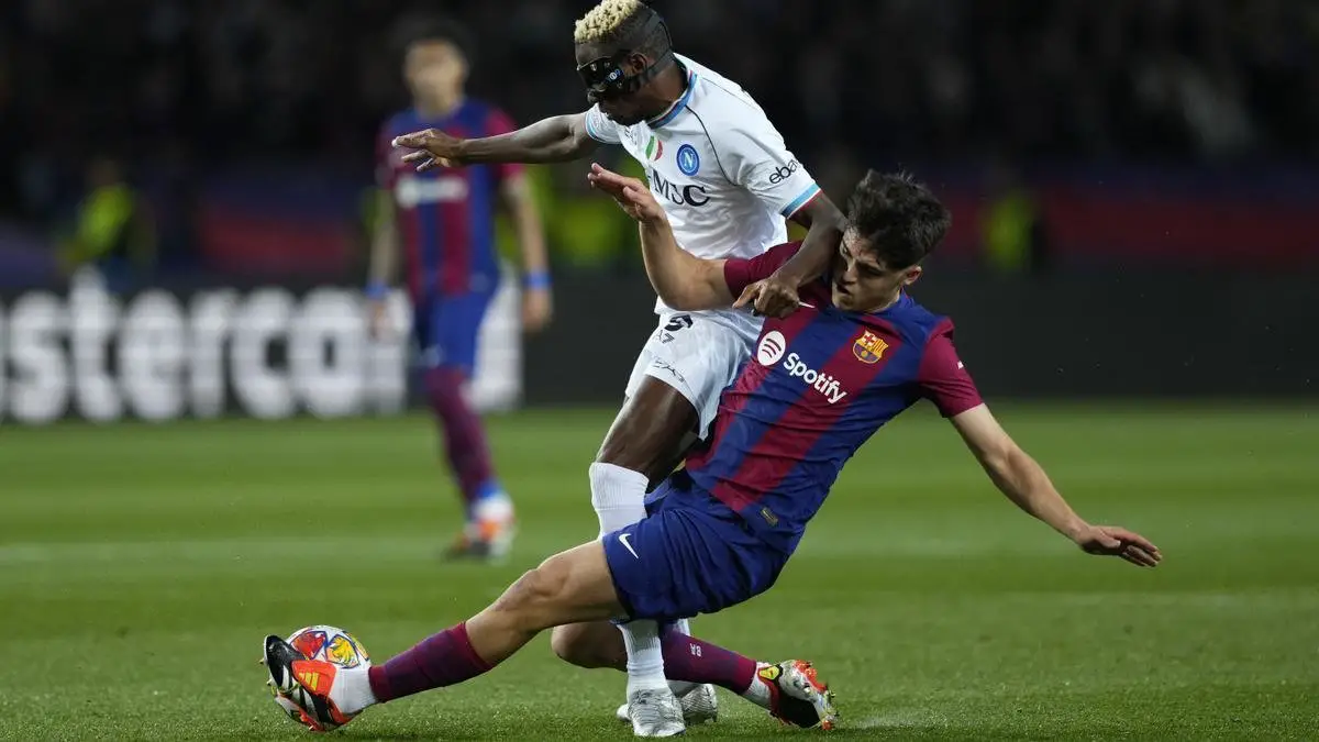 UCL: Barcelona Youngster Delighted To Stop Osimhen From Scoring