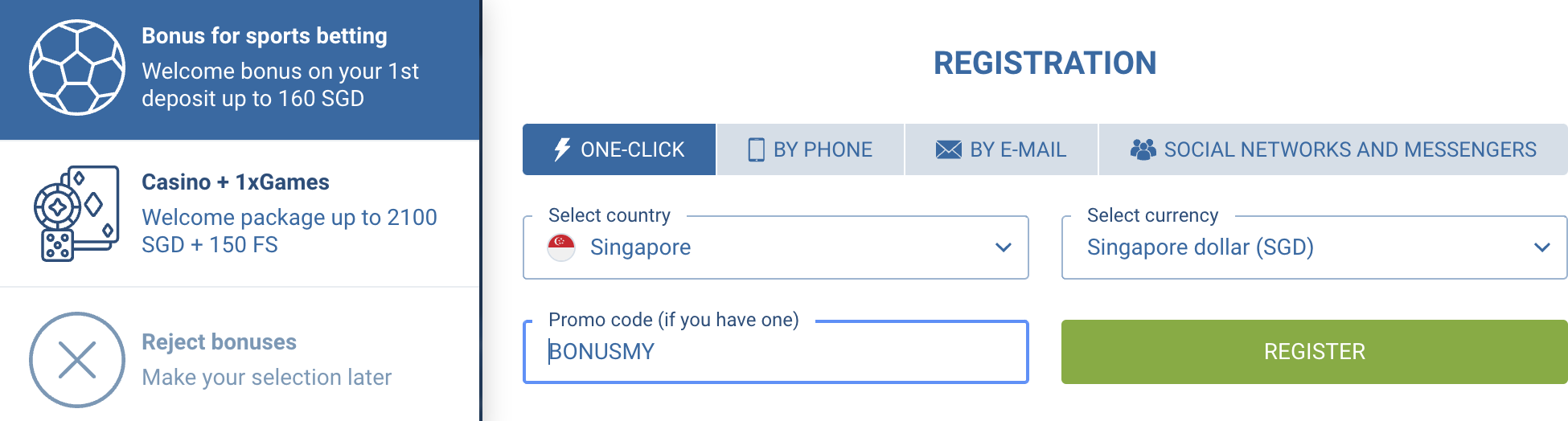 ti o dara ju online itatẹtẹ Singapore 1xbet