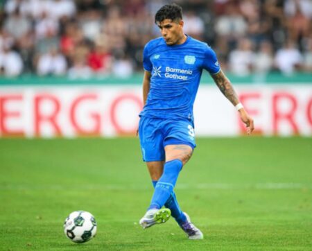 Pierro Hincapie in Bayer Leverkusen action amid Arsenal transfer links