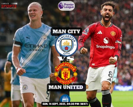 Man City vs Man United 2025 Premier League Manchester derby action at Etihad Stadium