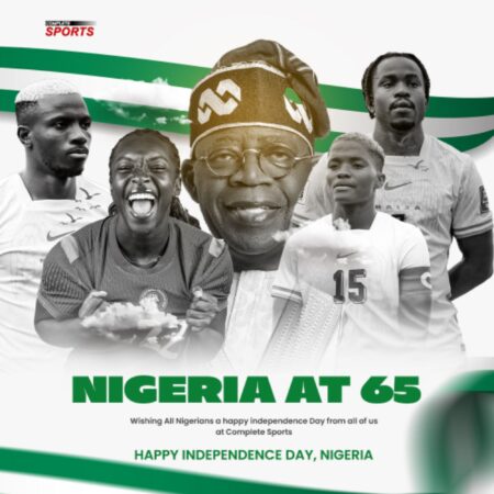 Nigeria Independence Day 2025 celebration with Complete Sports message