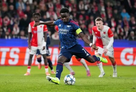 Saka Sets UCL Record In Arsenal’s Win Against Slavia Prague