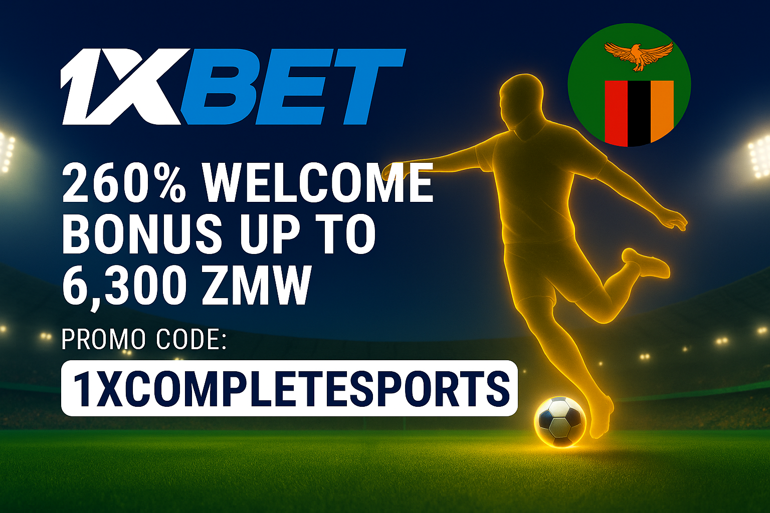 1xbet sports bonus zambia