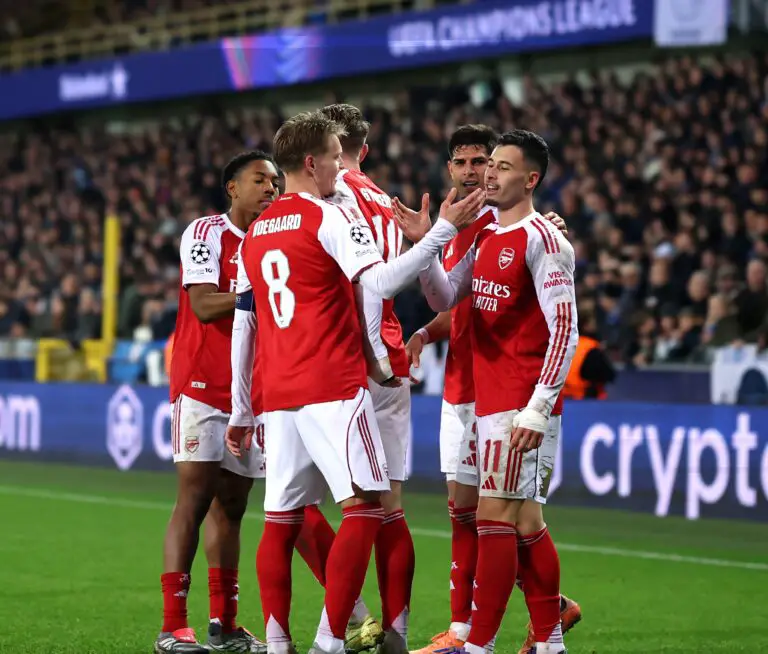 UCL: Onyedika Subbed Off As Club Brugge Suffer 3-0 Home Defeat To Arsenal