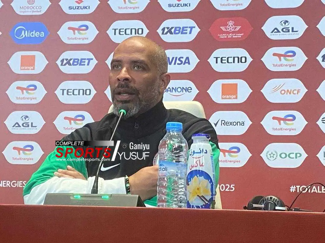 AFCON 2025: Super Eagles Coach Eric Chelle at post-match presser after Nigeria beat Tunisia 3–2 in Fez