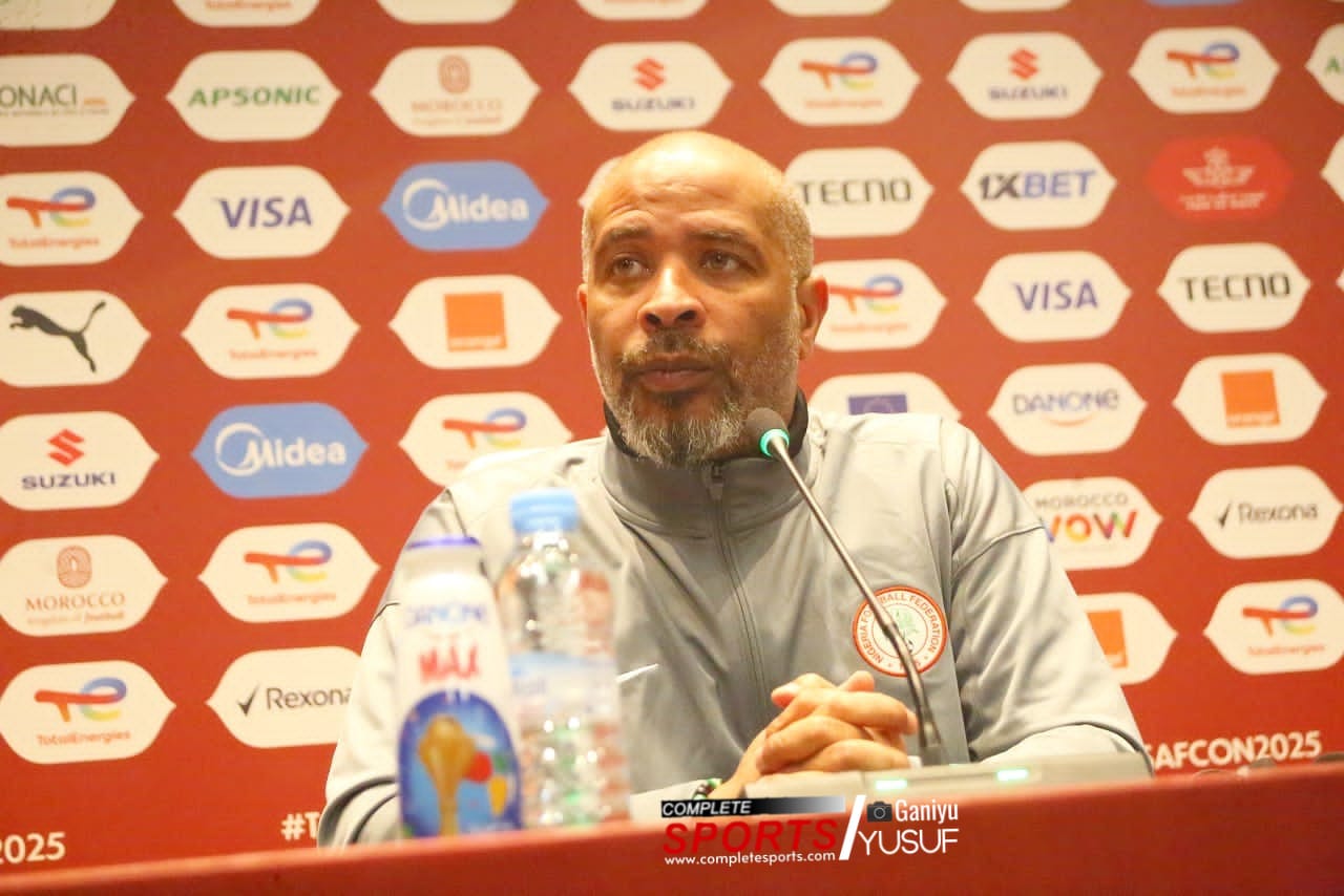 AFCON 2025: Nigeria coach, Eric Chelle, at Pre-match presser ahead of Tunisia clash 