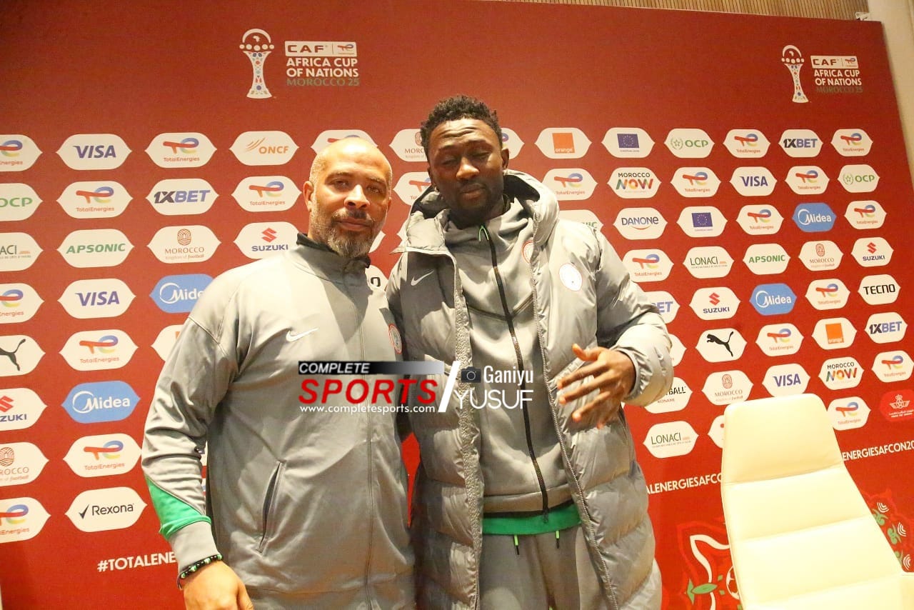 AFCON 2025: Chelle and Ndidi after the press conference. Go, Super Eagles, Go!