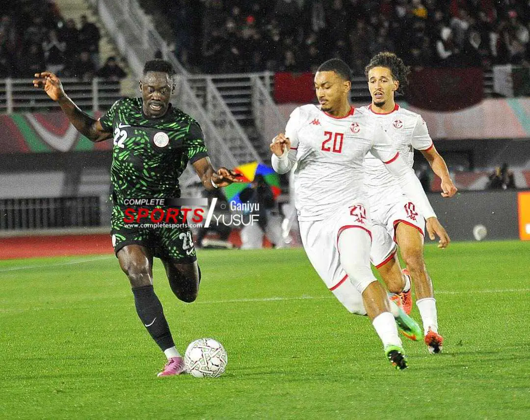 AFCON 2025: Sevilla striker Akor Adams was a handful for the Tunisian defenders. They simply couldn’t get the ball off his feet. He was to strong for them