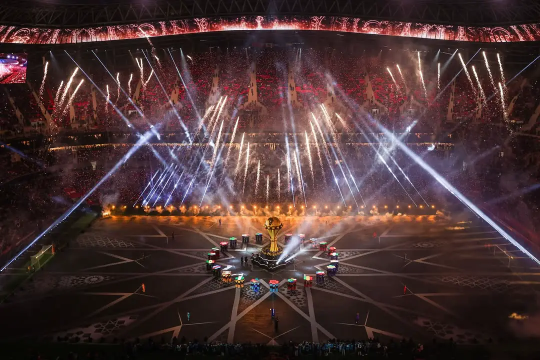 AFCON 2025 opening ceremony at Prince Moulay Abdellah Stadium in Rabat