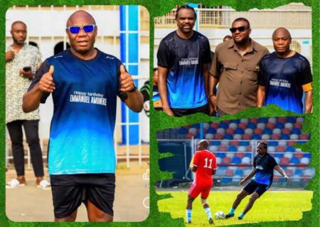 Amuneke Is A God-Fearing Winner — Kanu Hails Ex-Eagles Star At 55 Emmanuel Amuneke praised by Nwankwo Kanu at ASEF novelty match in Owerri