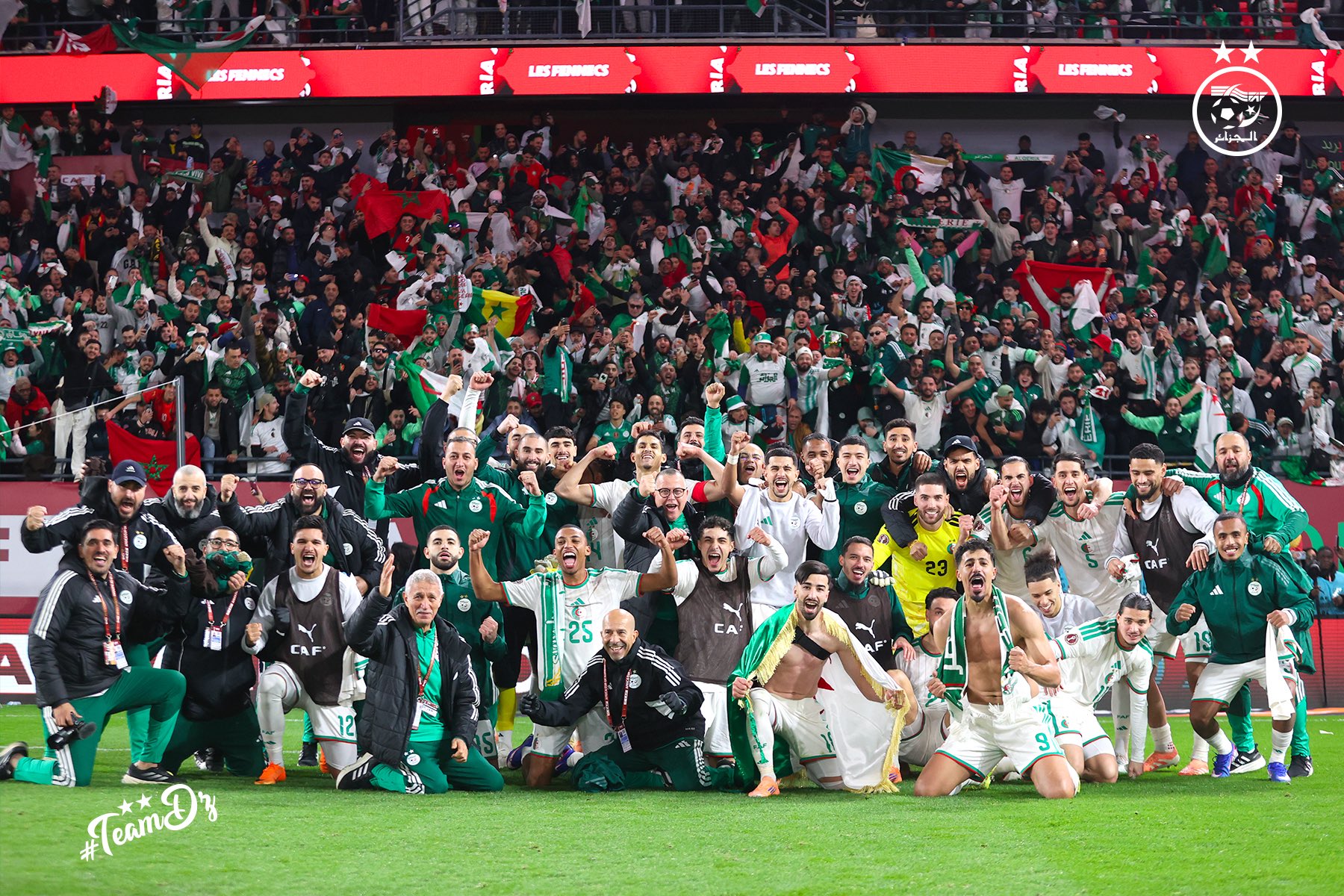 The Fennecs of Algeria celebrate after seeing off Dr Congo in AFCON 2025 Round of 16