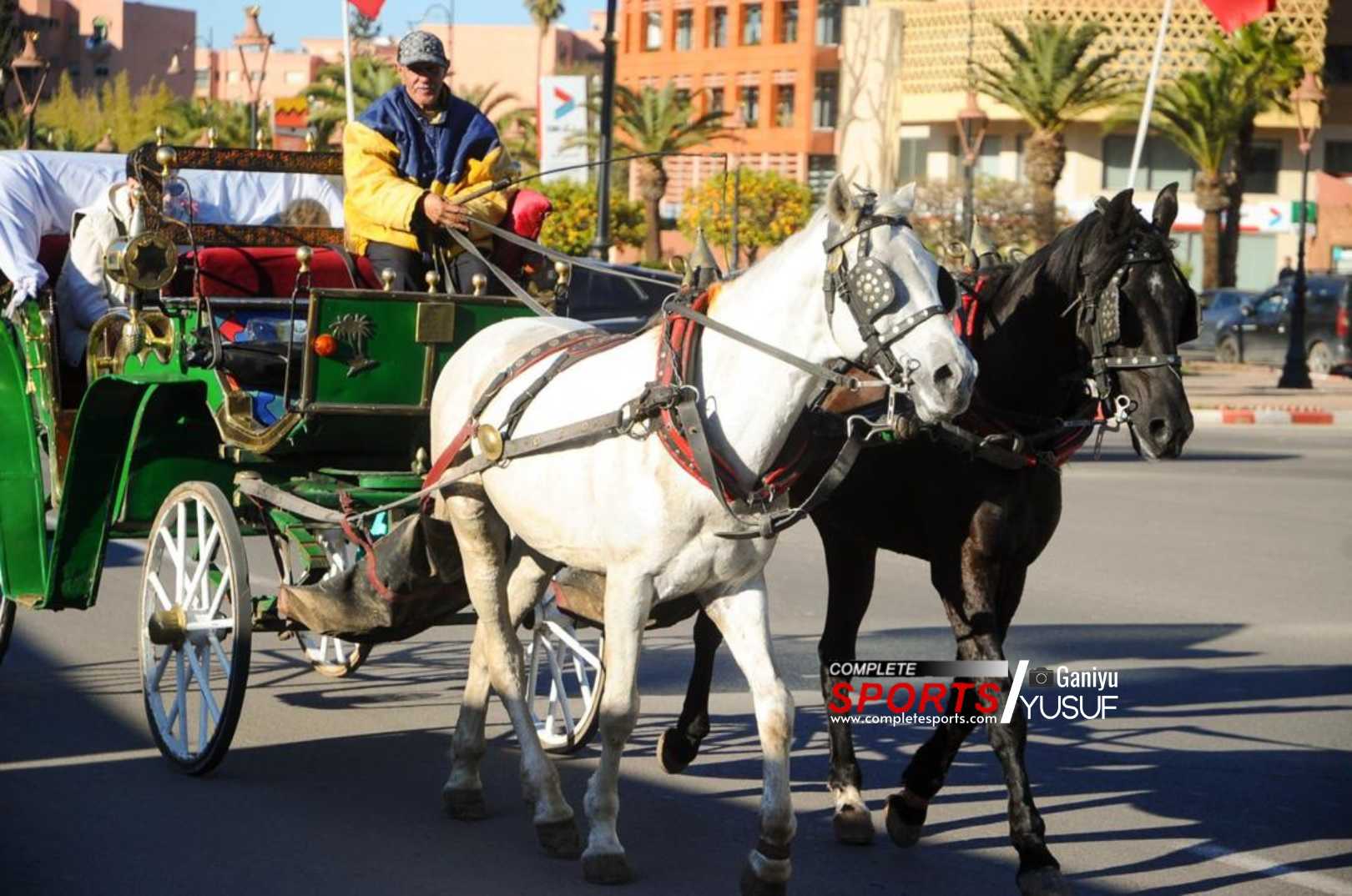 AFCON 2025: Horse-drawn mediaval carriages trudge the Marrakech boulevards side-by-side with modern cars, ferrying tourists around town.