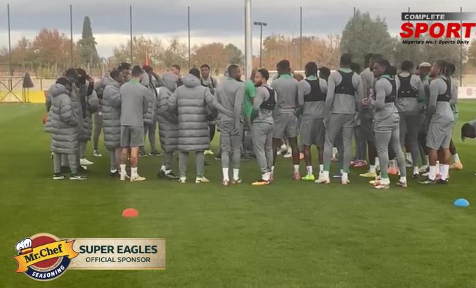 ……Screen shot of one of the videos produced for Mr.ChefNigeria at one of the Super Eagles training sessions at AFCON 2025