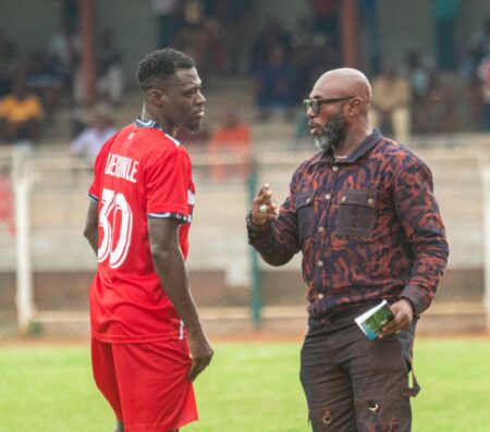 NPFL: Amapakabo Plays Down Abia Warriors’ Shock Home Defeat, Eyes Bounce-Back Against Wikki Tourists Amapakabo on the touchline during Abia Warriors’ NPFL match in Umuahia