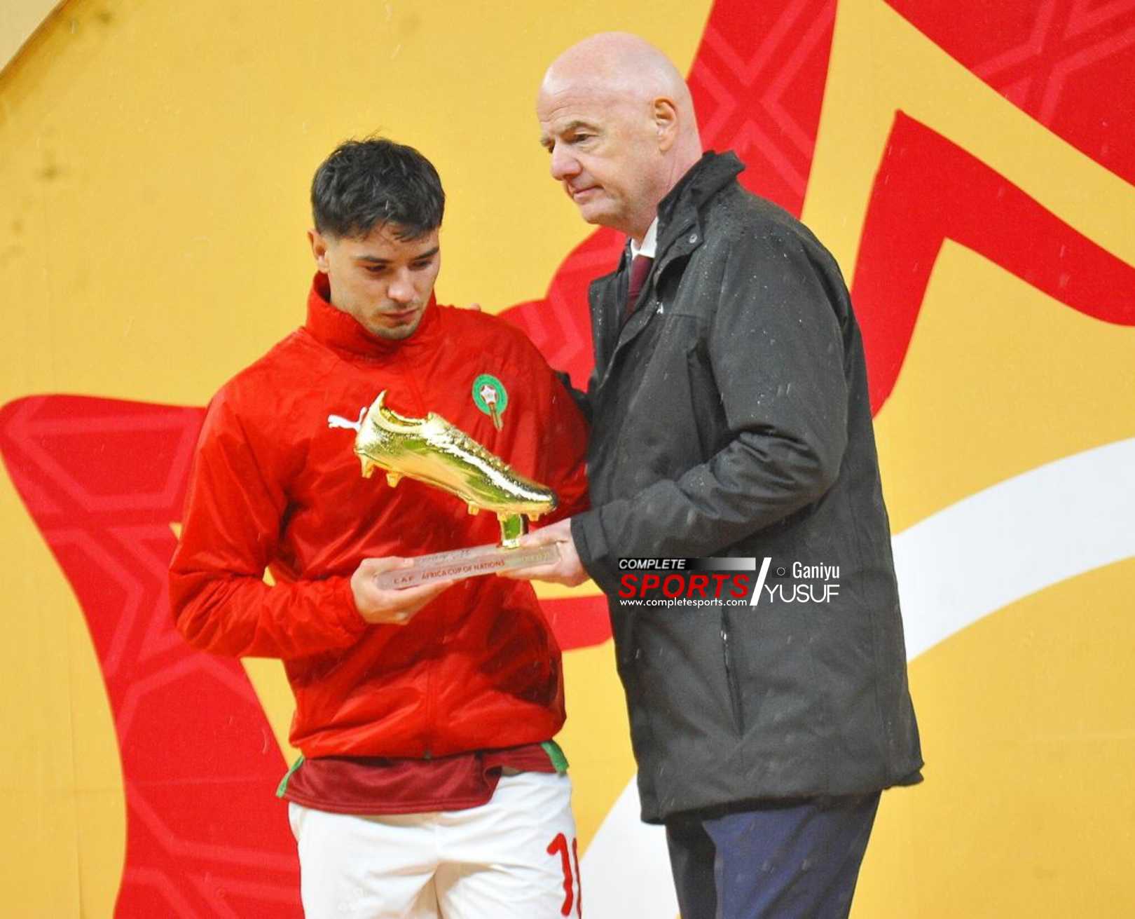 Real Madrid’d Brahim Diaz collected the AFCON 2025 Golden Boot from FIFA President, Gianni Infantino. But his penalty miss will haunt him forever.