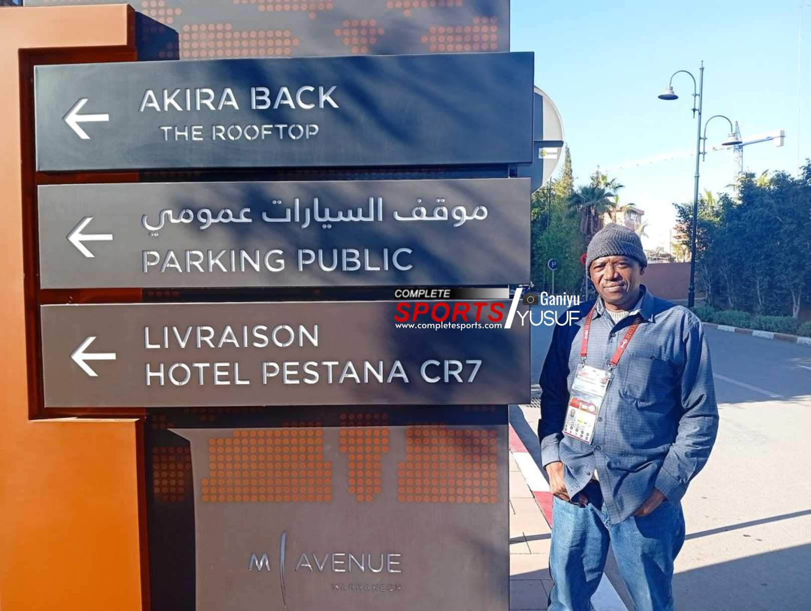 AFCON 2025: This way to Pestana CR7 Marrakech Hotel…..