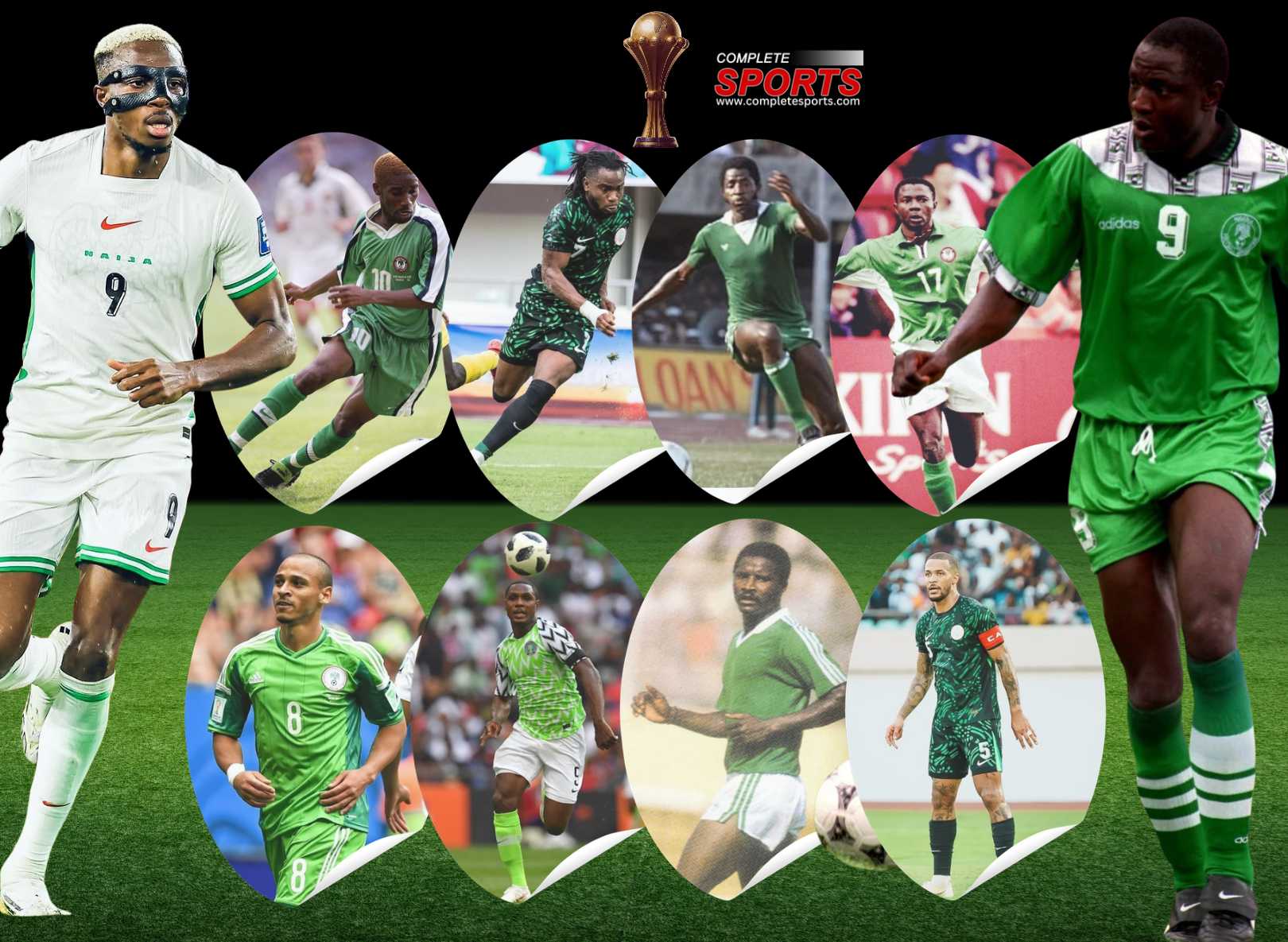 Nigeria AFCON Goals legends – Rashidi Yekini, Osimhen, Okocha and other Super Eagles stars