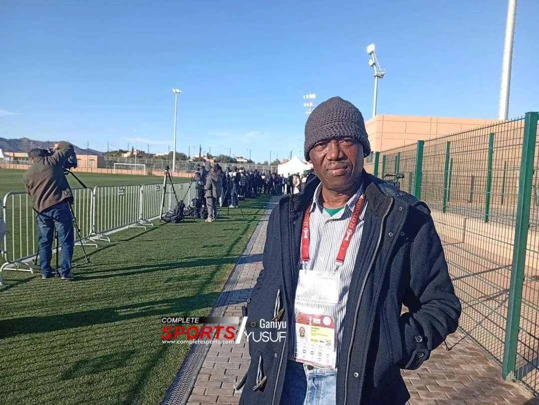 At the stadium practice pitch before the Super Eagles filed out for their final training session ahead of the crucial game.