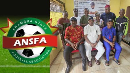 ANSFA Board Affirms Nweke As Substantive Secretary, Backs Iloenyosi, Fixes Feb 6 AGM ANSFA Executive Committee members after meeting in Awka