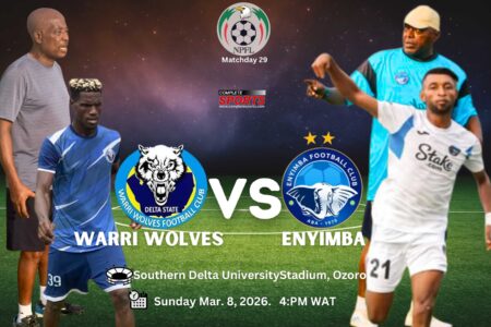 NPFL: Enyimba Target Ozoro Redemption As Coach Deutsch Leads Charge Against Warri Wolves Warri Wolves vs Enyimba at Southern Delta University Stadium Ozoro