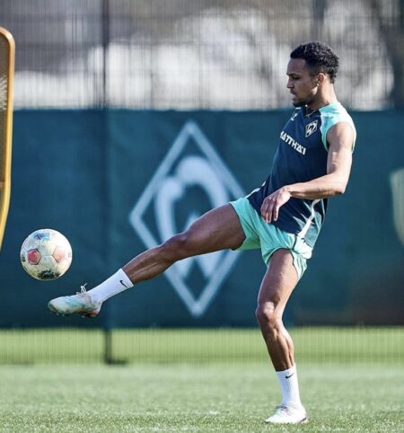 Agu Back In Werder Bremen Training After One Month Out With Injury