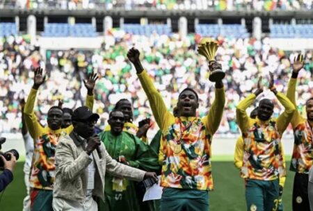 Defiant Senegal Parade AFCON Trophy Before Peru Friendly Despite Being Stripped Of Title
