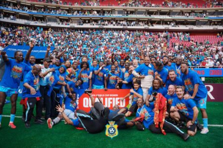 DR Congo players celebrate historic qualification for the 2026 FIFA World Cup after defeating Jamaica
