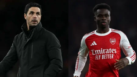 Saka Won’t Be Available For Man City Clash –Arteta