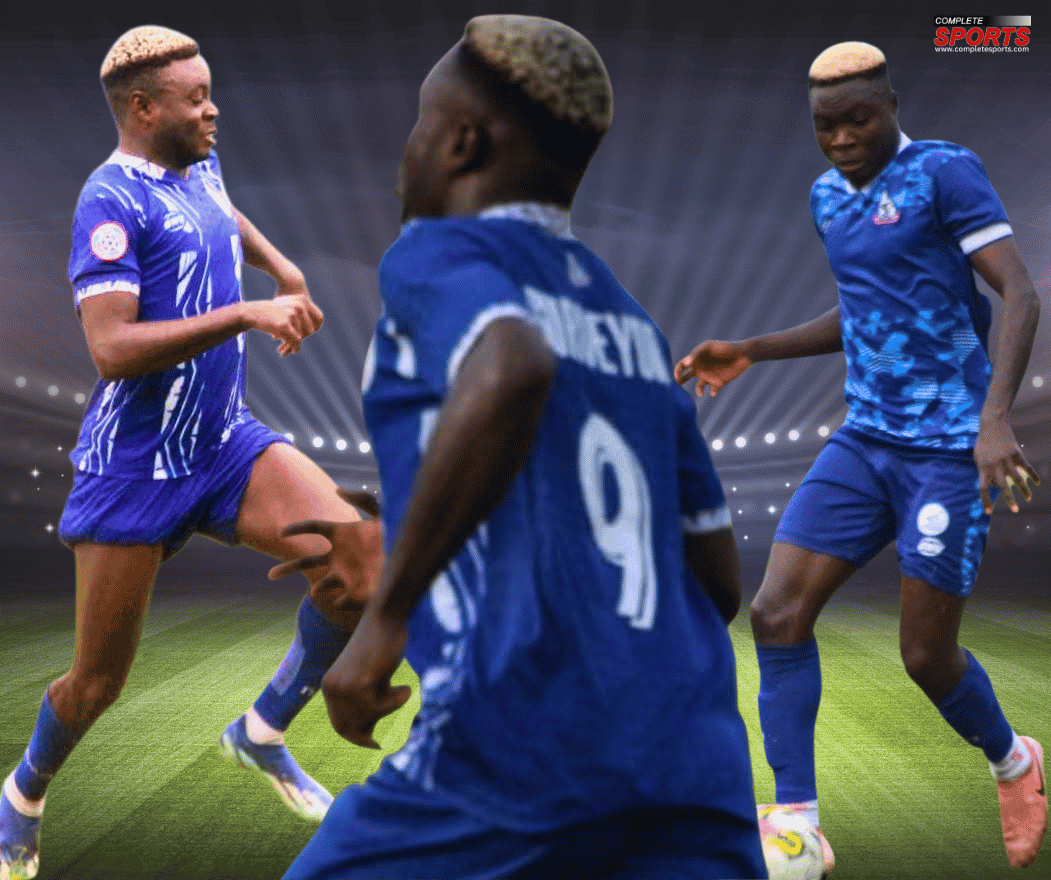 Handsome Surveyor in action for Rivers United in the NPFL