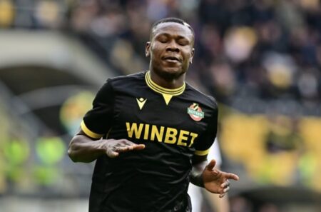 Kalu Reborn: Ex-Super Eagles Winger Rediscovers Spark In Bulgaria Samuel Kalu celebrates goal for Botev Plovdiv in Parva Liga