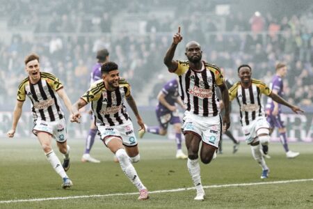 Adeniran Fires LASK To Austrian Bundesliga Title, Completes Historic Double Samuel Adeniran celebrates with his LASK teammates after scoring against Austria Wien at Generali-Arena, Vienna.
