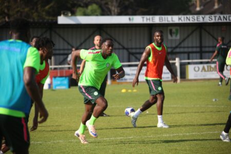 Super Eagles Will Overrun Zimbabwe In Unity Cup 2026 Opener — Kalika Super Eagles in training session in London ahead of Unity Cup 2026 semifinal clash against Zimbabwe