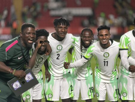 EXCLUSIVE: Super Eagles Displayed Newfound Seriousness In Unity Cup Triumph — Adepoju Super Eagles players in victory dance after Unity Cup 2026 victory over Jamaica in London