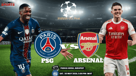 2025/26 UCL Final: PSG, Arsenal Set For Epic Champions League Title Clash In Budapest PSG and Arsenal are set to clash in the 2025/2026 UEFA Champions League final at the Puskas Arena in Budapest.
