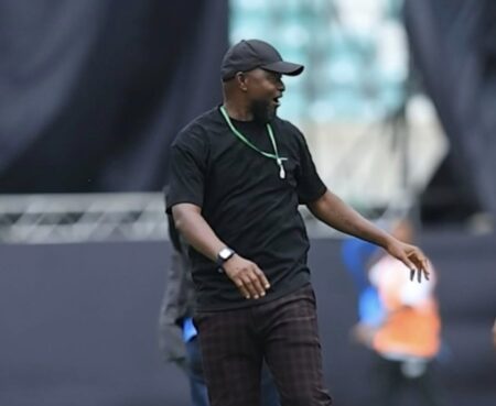 Finidi: ‘Tactical Shift Won It For Us In Rivers United Win Over Abia Warriors’ Finidi George reacting on the touchline during Rivers United’s NPFL match