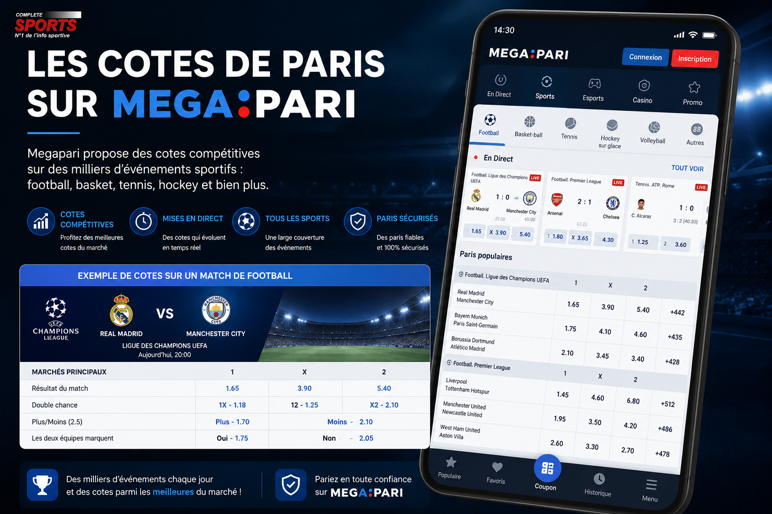 Avis Megapari - Les Cotes de Paris sportifs