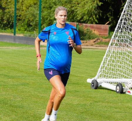Pregnant Crystal Palace Midfielder Stuns Fans by Joining Preseason Training